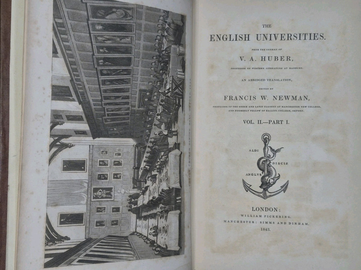 The English Universities Huber 3 Vols 1843 Francis Newman Complete Set9