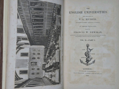 The English Universities Huber 3 Vols 1843 Francis Newman Complete Set9