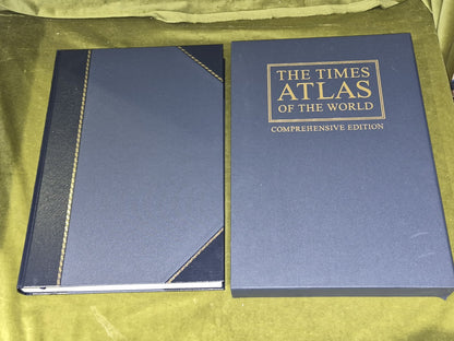 Folio Society TIMES ATLAS OF THE WORLD Leather Slipcase Illustrated 20050