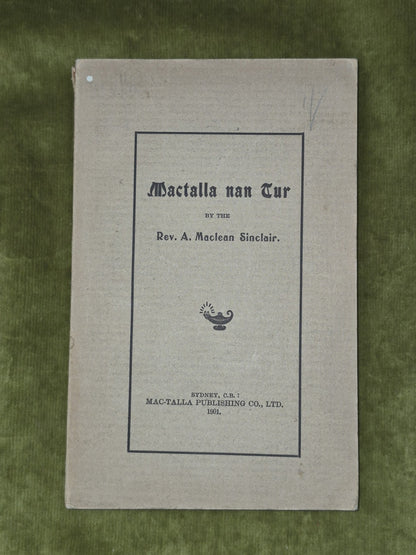 Mactalla nan Tur Rev A Maclean Sinclair 1901 Mac-Talla Publishing Co.0