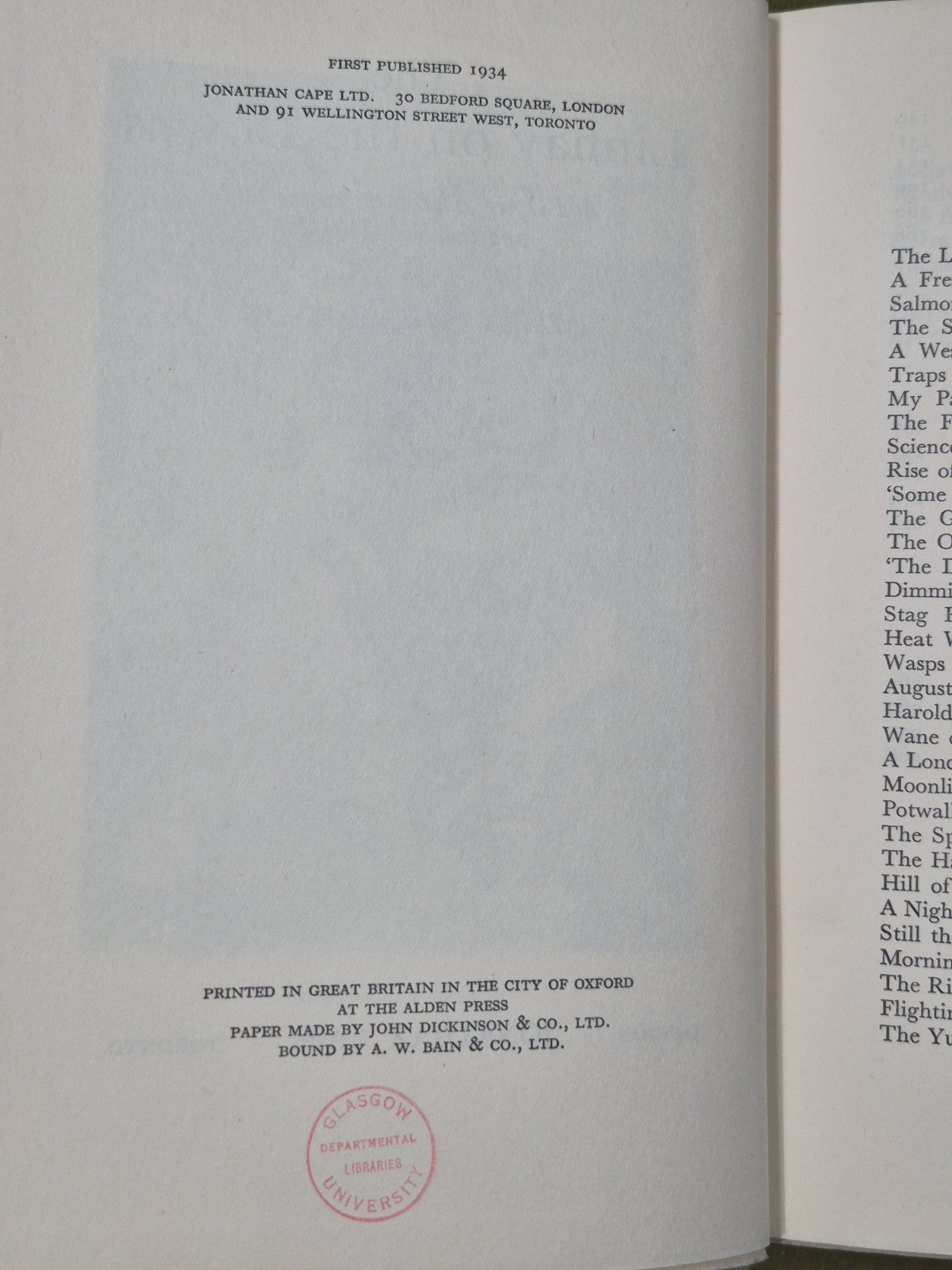 The Linhay on the Downs by Henry Williamson. 1934 1st Edition Jonathan Cape DJ7