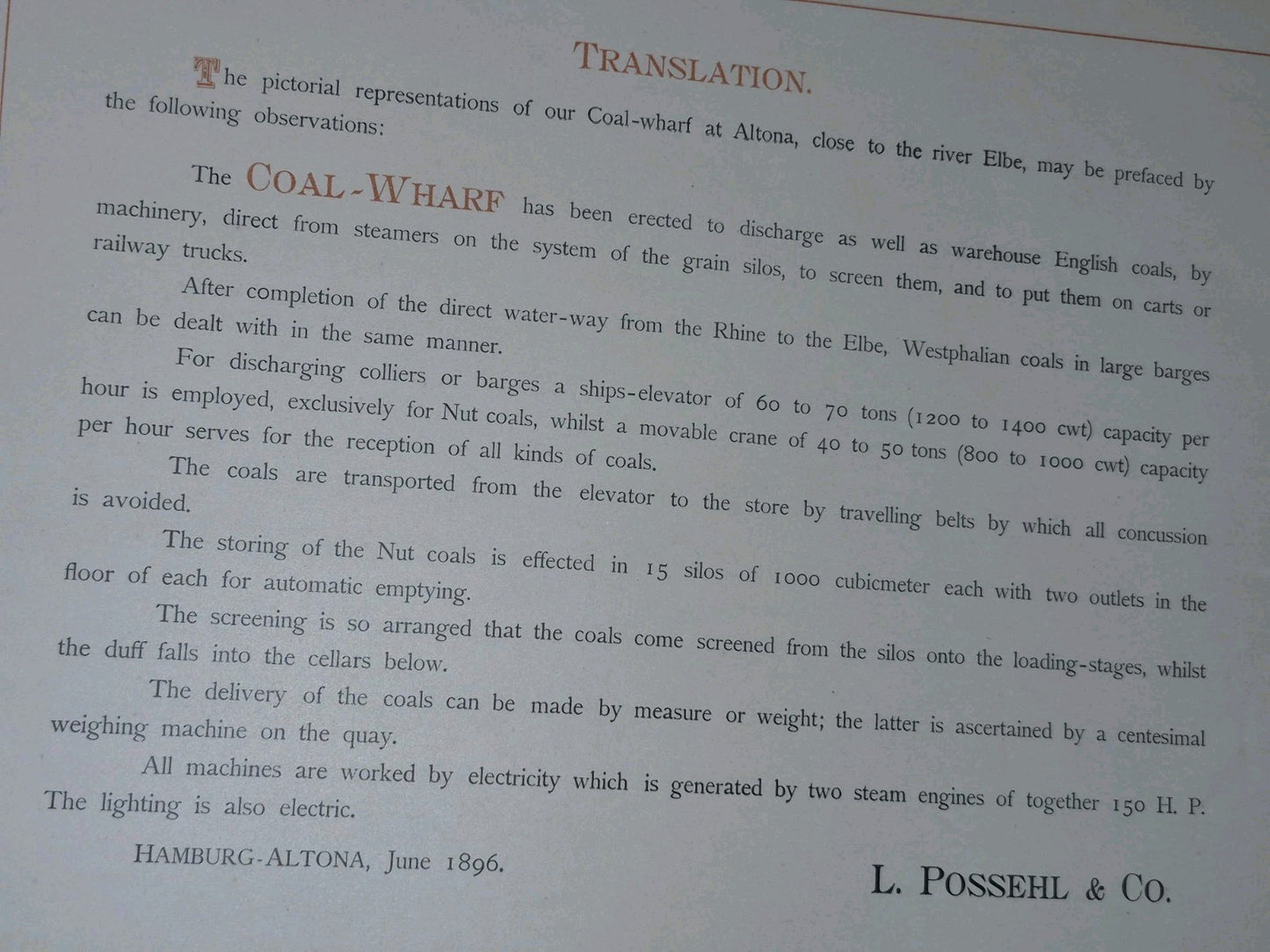 Possehl's Kohlenhof Hamburg Altona 1896 Industrial History Coal Mining4