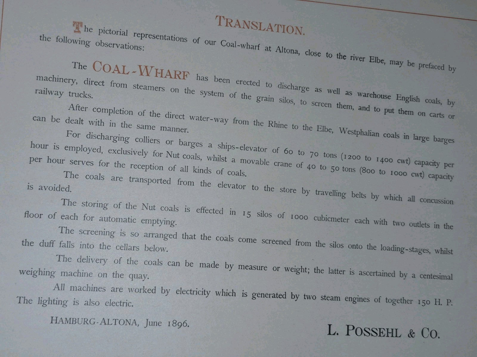 Possehl's Kohlenhof Hamburg Altona 1896 Industrial History Coal Mining4