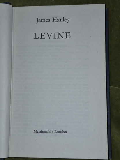 Levine James Hanley 1956 First Edition Second Impression DJ3