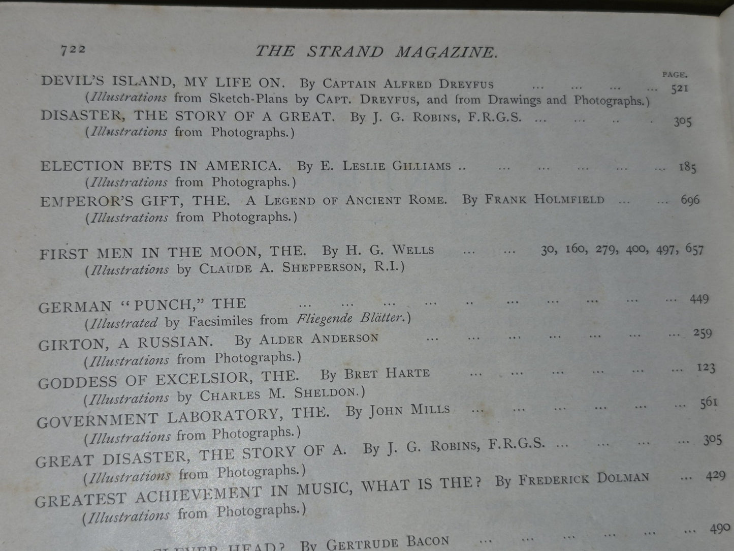First Men In The Moon H G Wells The Strand Magazine True First Edition 19008