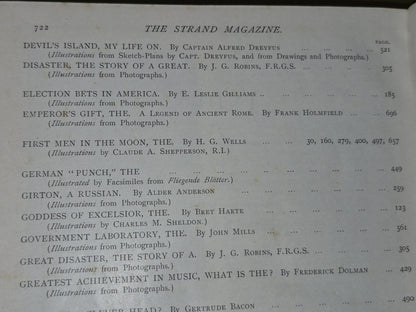 First Men In The Moon H G Wells The Strand Magazine True First Edition 19008