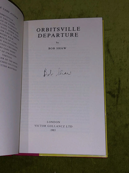 Orbitsville Departure by Bob Shaw SIGNED (1983) [Gollancz SF] Hb Dustjacket 4