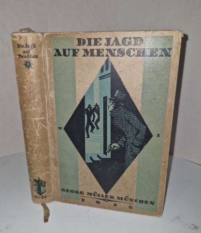 Die Jagd Auf Menschen By Georg Müller München. 1914. Vintage German Crime Noir. 1