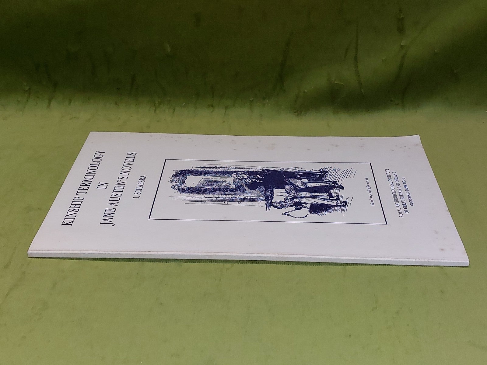 Kinship Terminology In Jane Austen's Novels by I. Schapera (1977) Pb Book1