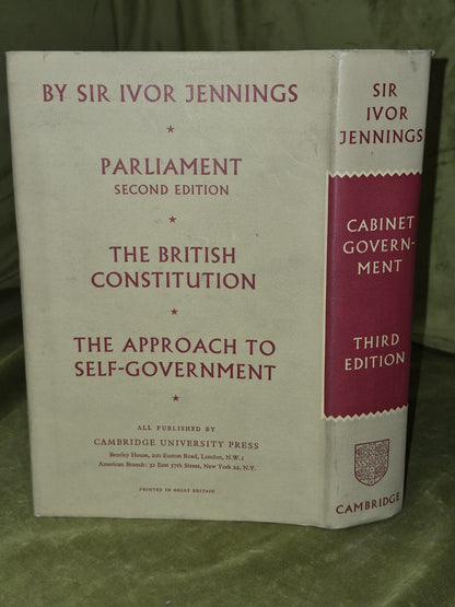 Cabinet Government Ivor Jennings Cambridge 1959 Third HB DJ1