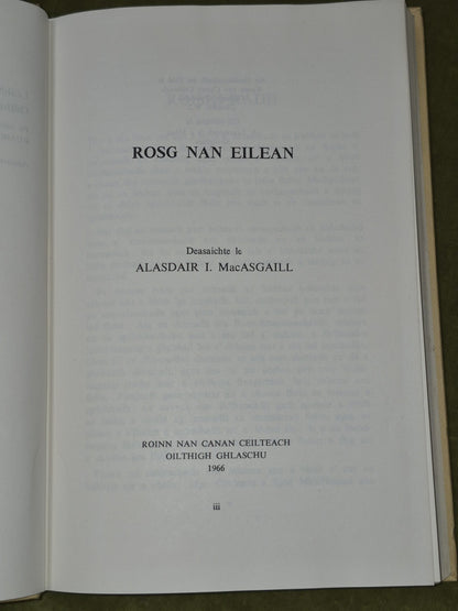 Rosg Nan Eilean Alasdair MacAsgaill 1966 Oilthigh Glaschu3