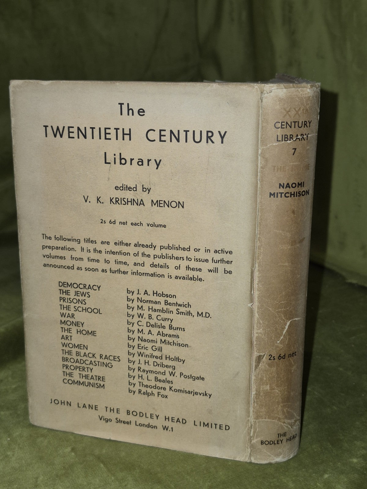 The Home Naomi Mitchison John Lane Bodley Head 1934 First Edition 6