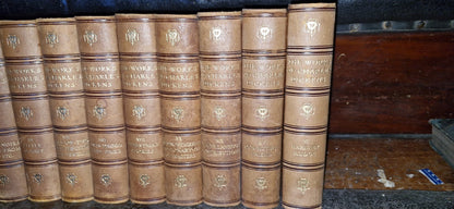 THE WORKS OF CHARLES DICKENS - 20 Volume Set In Leather GRESHAM 1912 VGC1