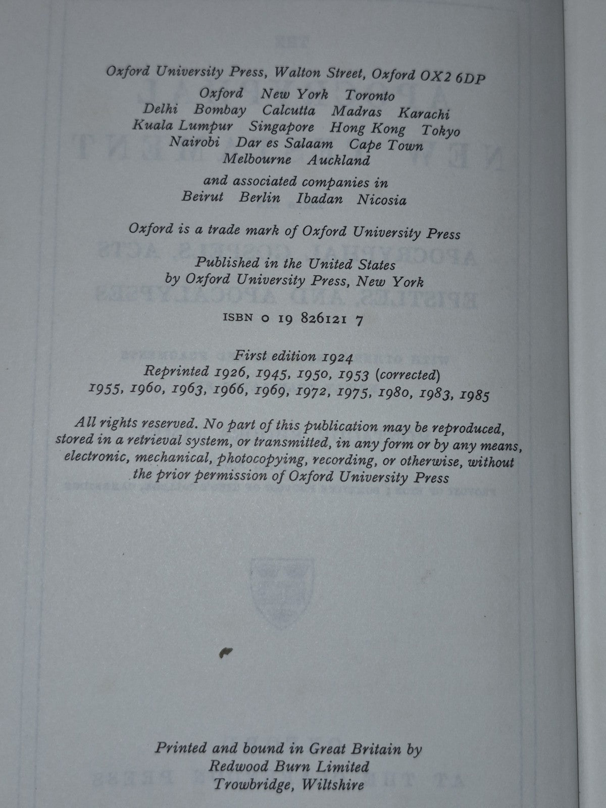 The Apocyphal New Testament Montague Rhodes James 1985 Oxford Clarendon 4