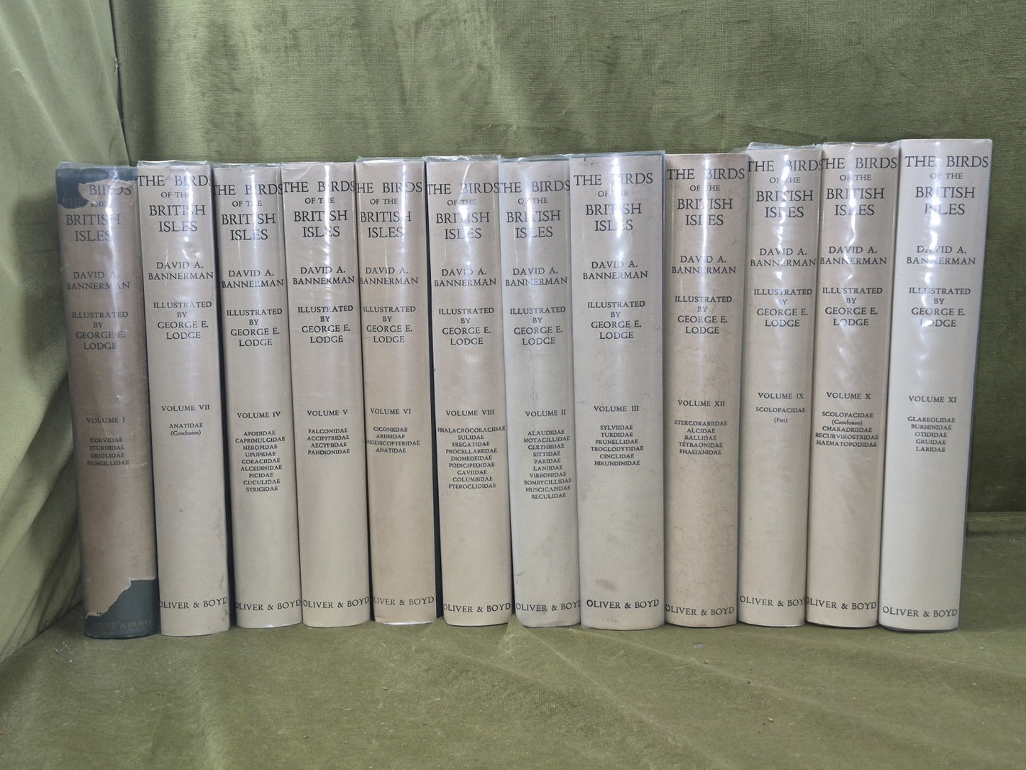 Bannerman The Birds of the British Isles Ornithology  12 Vols 1st Editions DJ0