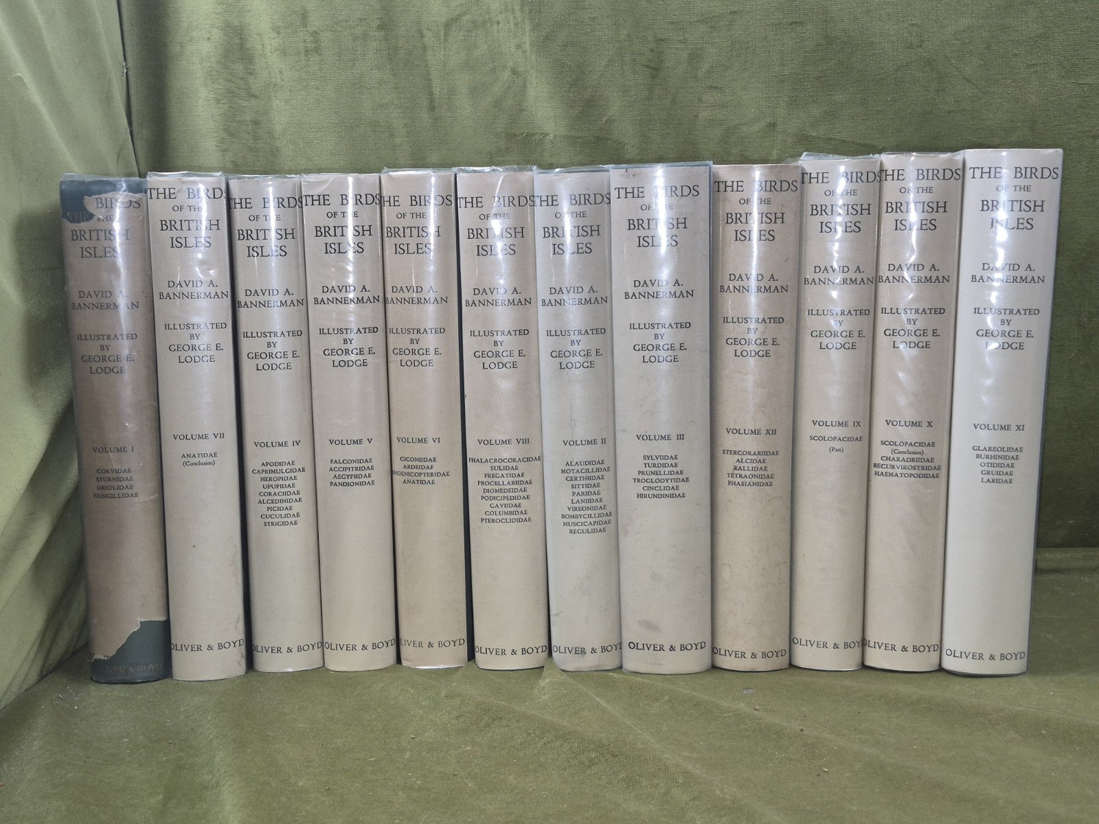 Bannerman The Birds of the British Isles Ornithology  12 Vols 1st Editions DJ0