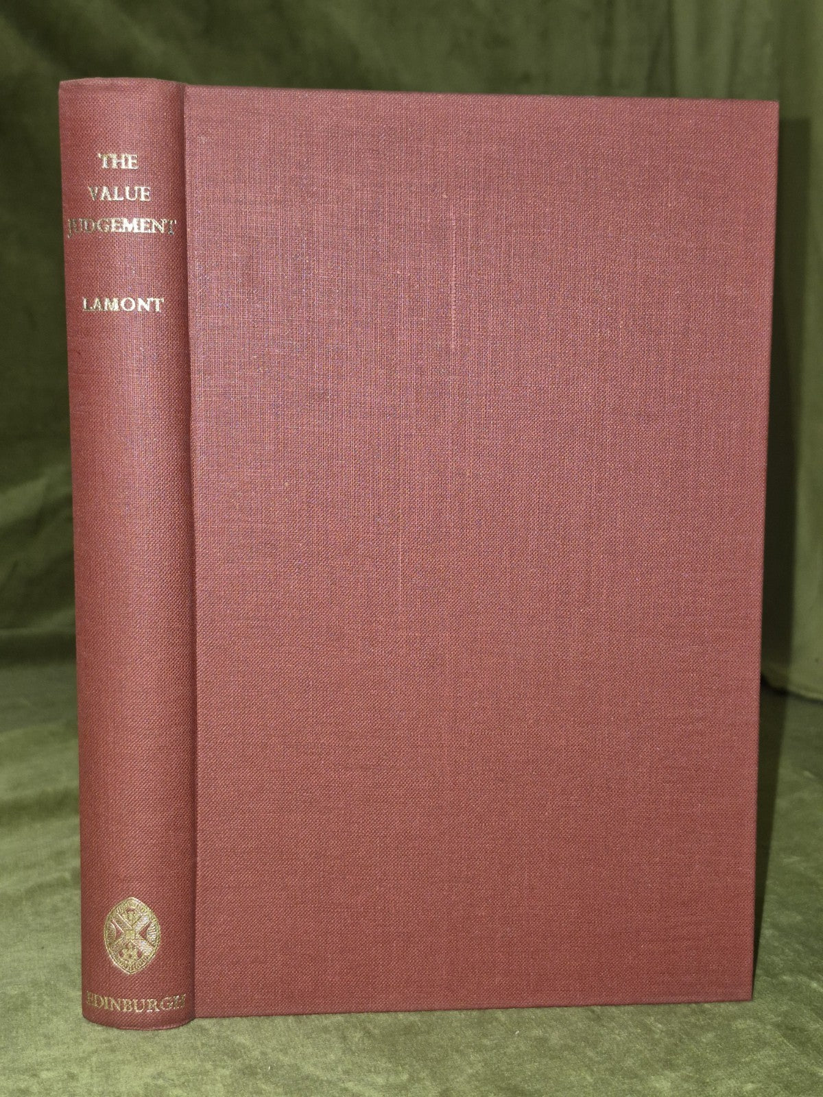 The Value Judgement Lamont Edinburgh University Press 1955 First Edition2