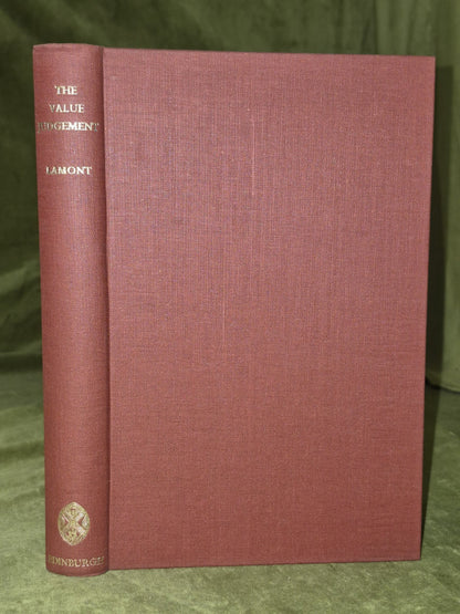The Value Judgement Lamont Edinburgh University Press 1955 First Edition2