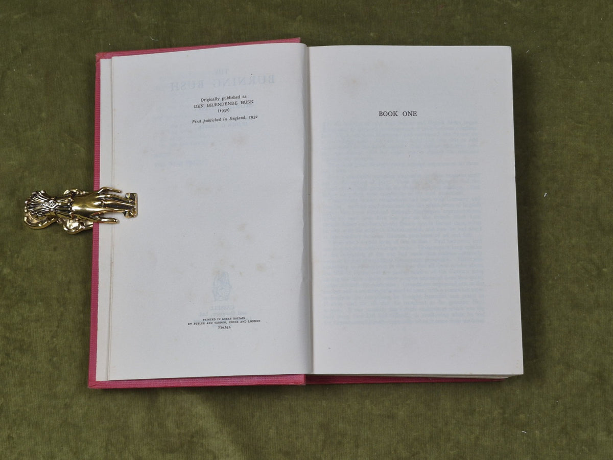 The Burning Bush by Sigrid Undset , Cassell 1st English 1932 HB5