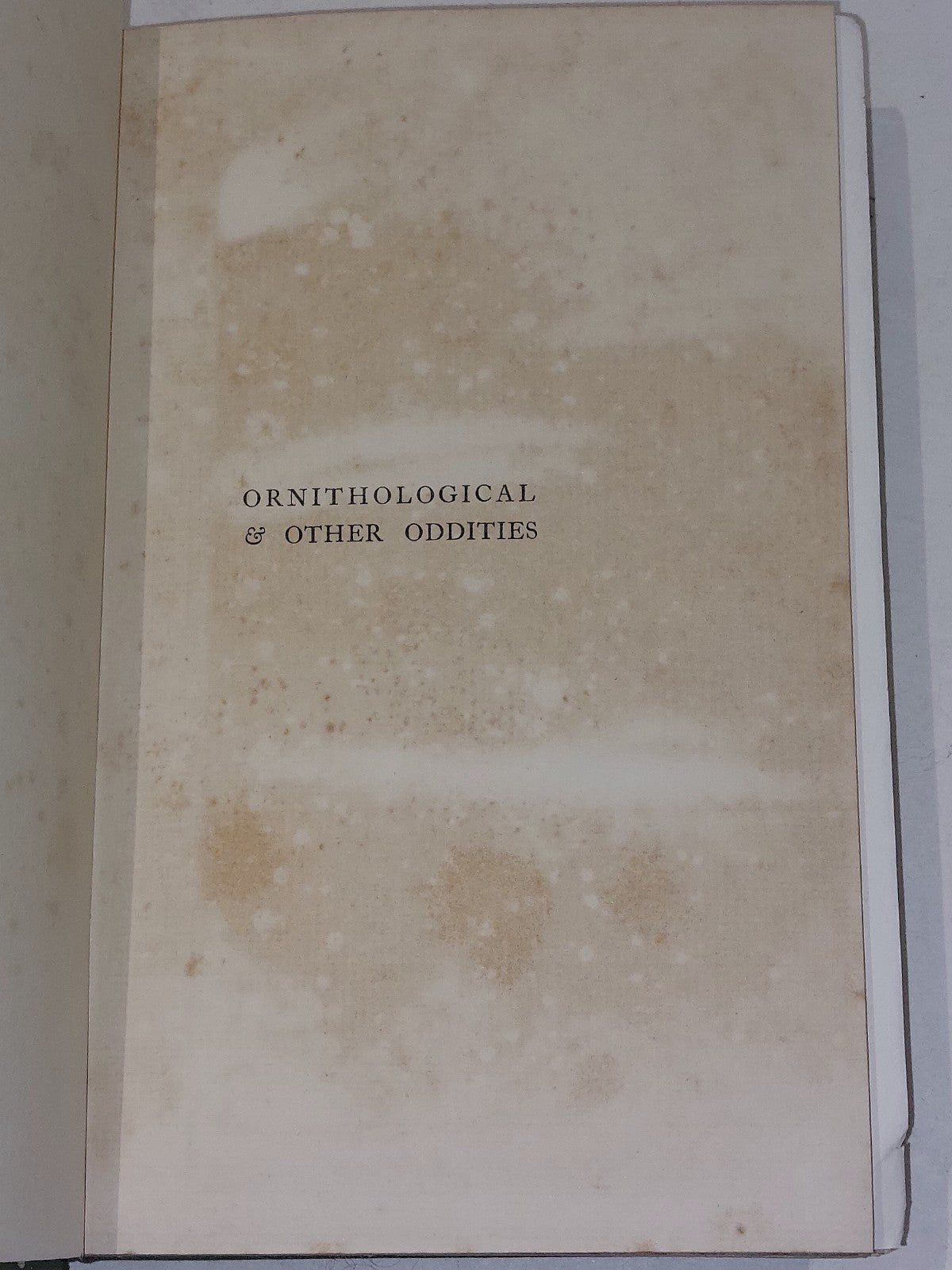 Ornithological and Other Oddities by Frank Finn 1st edition (1907) John Lane 4