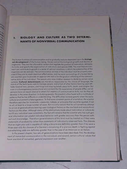 Nonverbal Communications - Ruesch & Kees - Hardback (1959) 3rd Printing Book6