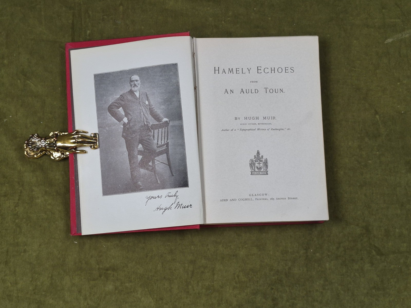 Hamely Echoes from An Auld Toun by Hugh Muir , Aird and Coghill 1899 1st HB4