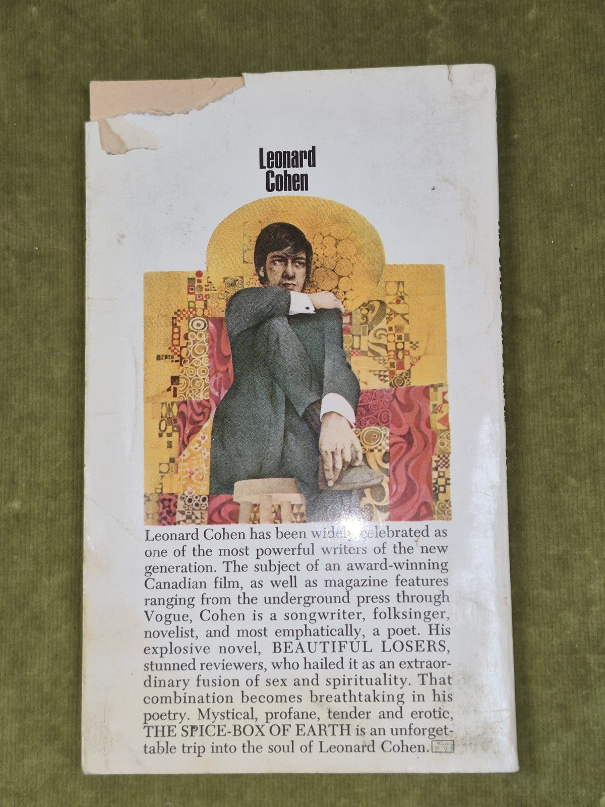 Leonard Cohen The Spice-Box of Earth 1970 Bantam Paperback1