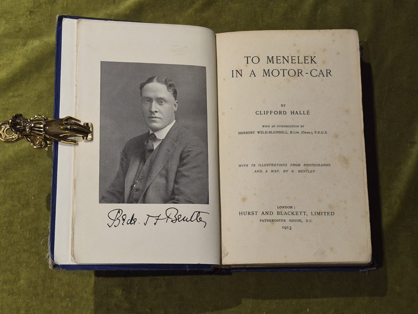To Melenek in a Motor Car - Clifford Halle - 1913 Hust & Blackett 1st Edition5