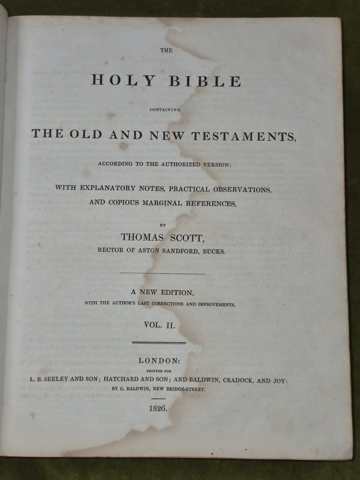 Thomas Scott's Bible Commentary Old and New Testaments 1826 Seeley 6 Volume Set8