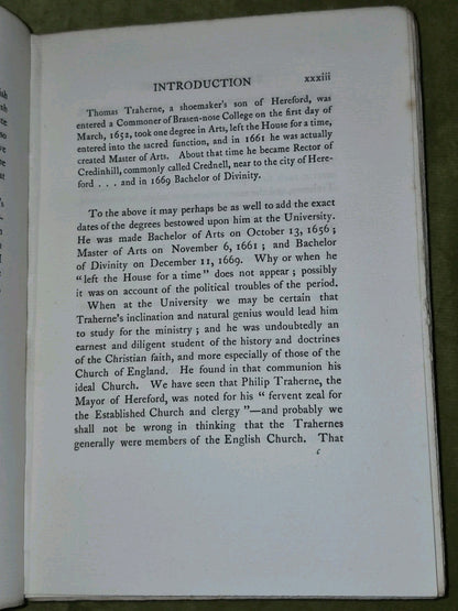 The Poetical Works of Thomas Traherne Second Edition 1906 Bertram Dobell5