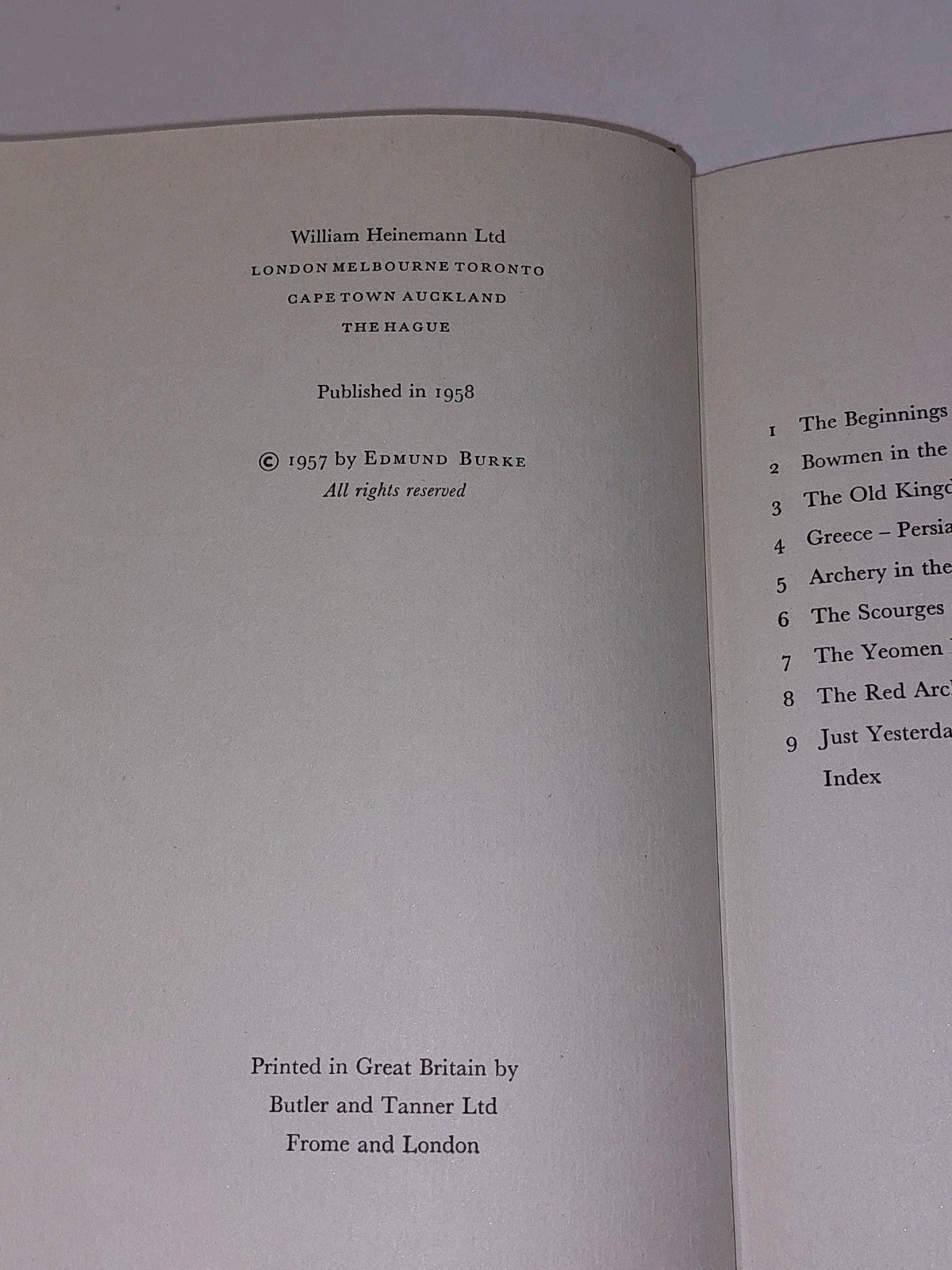 History of Archery By Edmund Burke (1958) 1st EdHb Book With Dust Jacket4