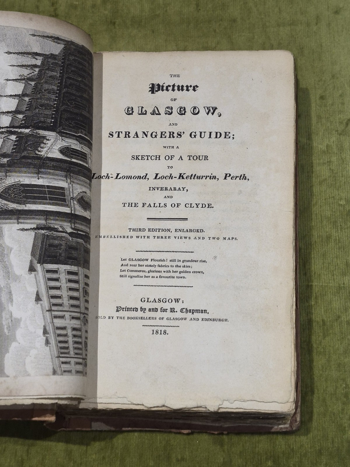 Pictures of Glasgow printed by & for R. Chapman (1818) 3rd Ed Hb Book4