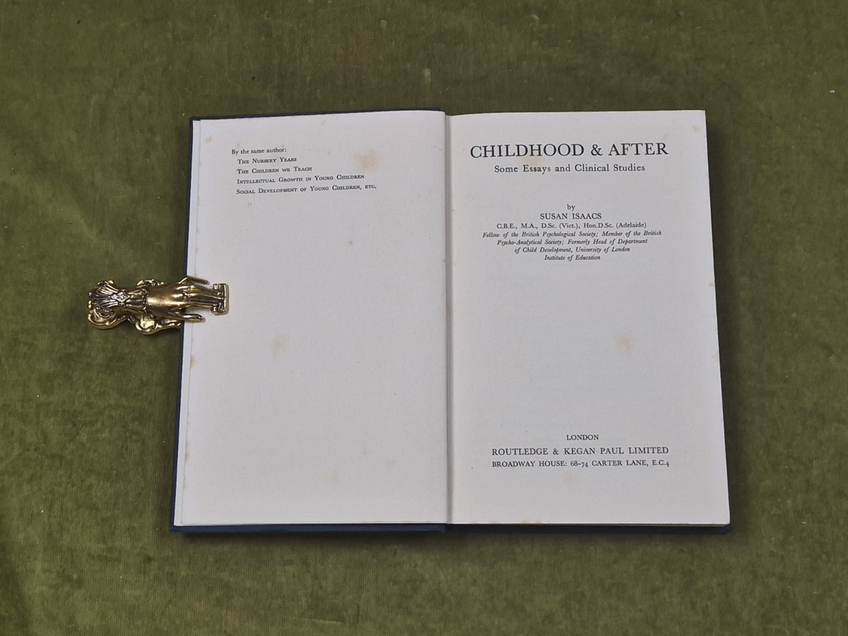 Childhood & After by Susan Isaacs , Routledge & Kegan Paul 1948 1st4