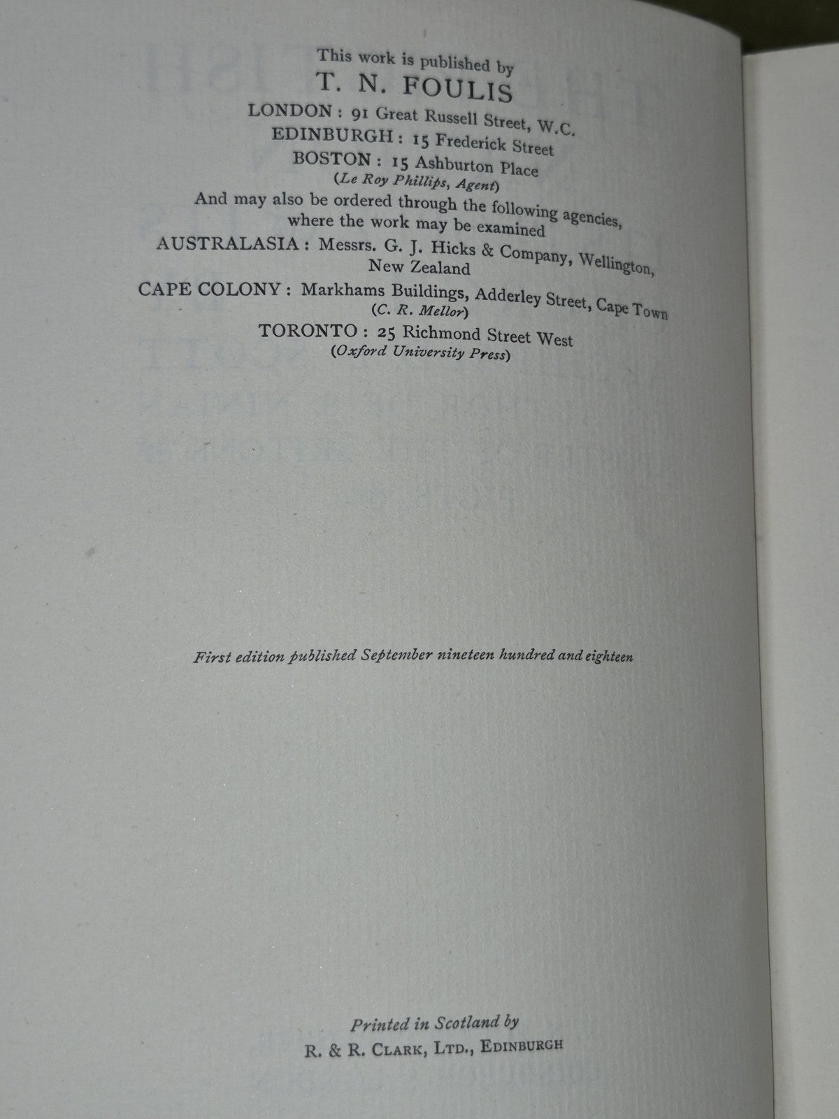 The Pictish Nation. Its People and its Church : Archibald B Scott : 19185