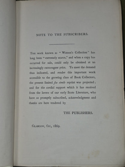 Watson's Choice Collection of Comic and Serious Scots Poems 1869 Glasgow6