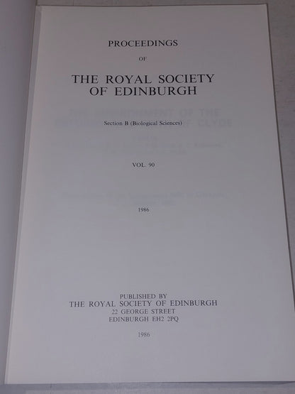 The Environment Of Estuary And Firth Of Clyde (1986) Allen Et Al. [Royal Society4