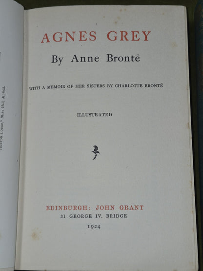 The Novels of the Sisters Bronte John Grant 1924 Edinburgh Incomplete 6 Volumes8