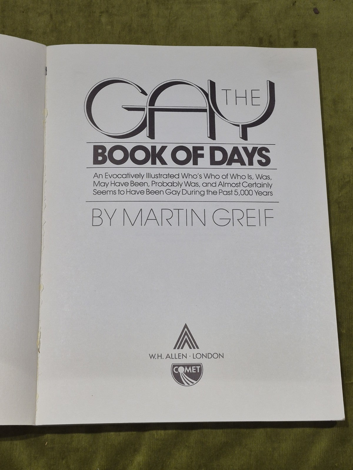 The Gay Book Of Days - Martin Greif (1985) 1st Ed Pb Book2