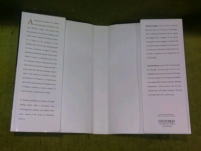 Kinship and Behavior in Primates by Bernard Chapais (English) Hardcover (2004)2