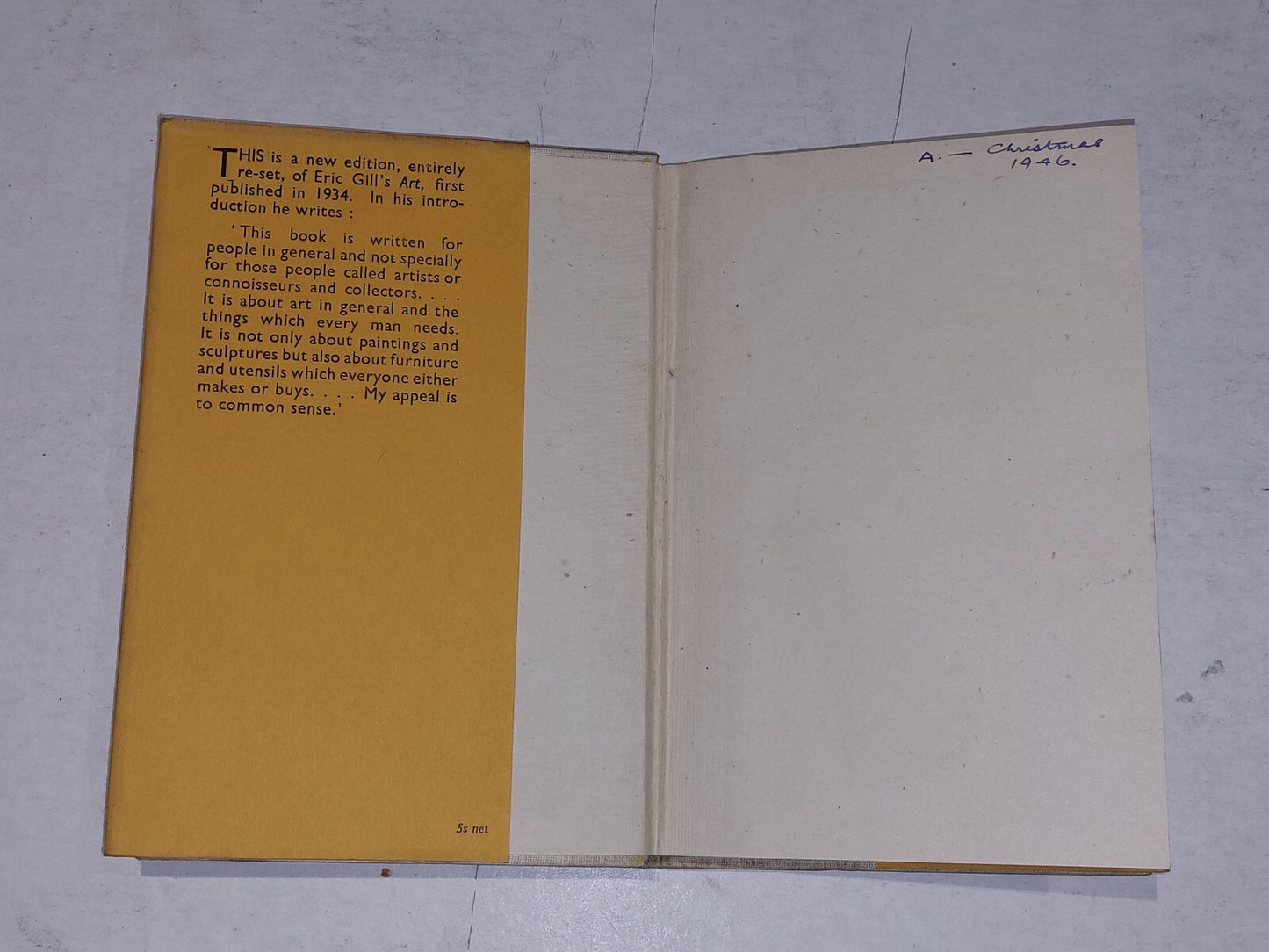 ART By Eric Gill (1946) [John Lane / Bodley Head] Hb Book2