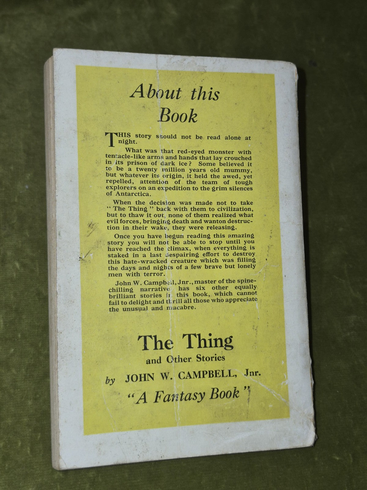 The Thing from Another World - John W Campbell Jnr - Cherry Tree London3