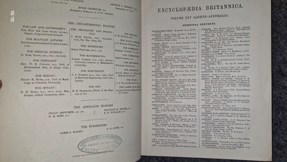 Encyclopedia britannica Tenth Edition 10th The New Volumes To Ninth 9th & Maps11