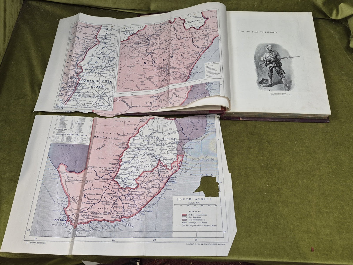 WITH THE FLAG TO PRETORIA & AFTER PRETORIA 4-Vol Boer War Set H.W. Wilson 190012