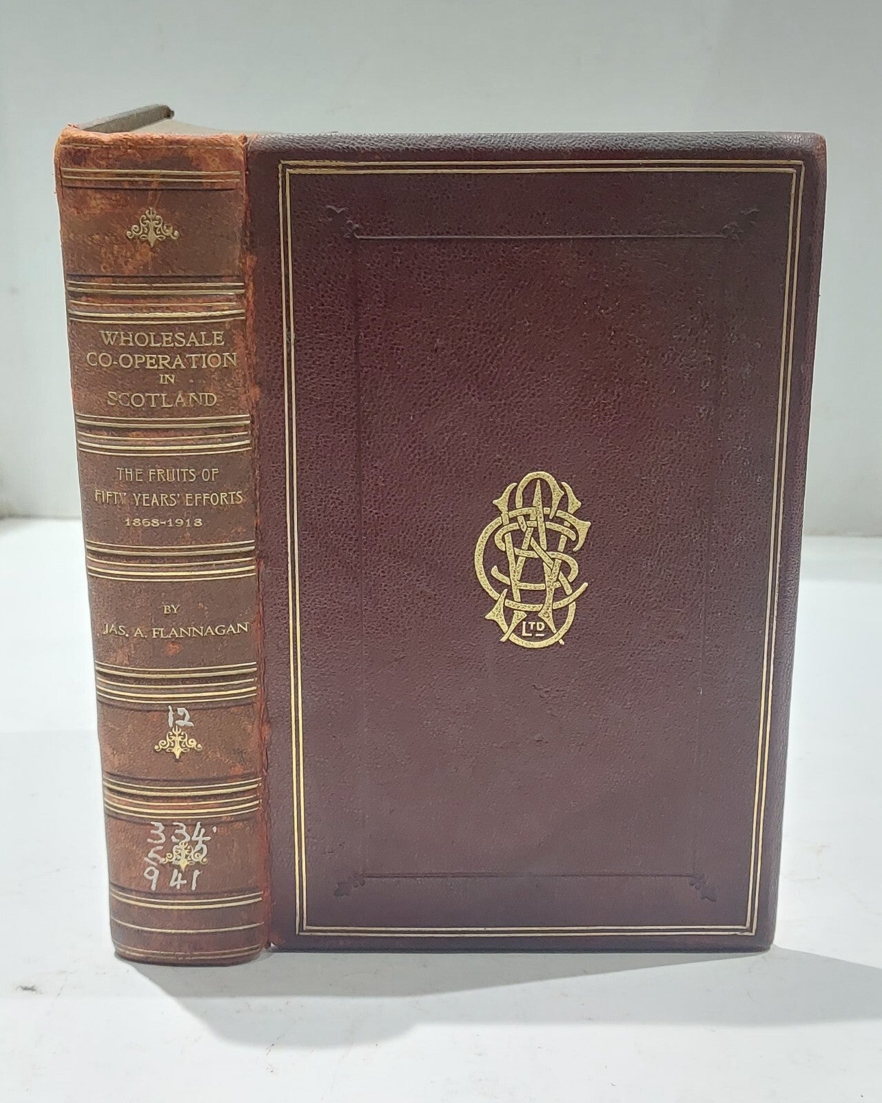 Wholesale Co-operation In Scotland (1868-1918) J. Flanagan, Unusual Binding0