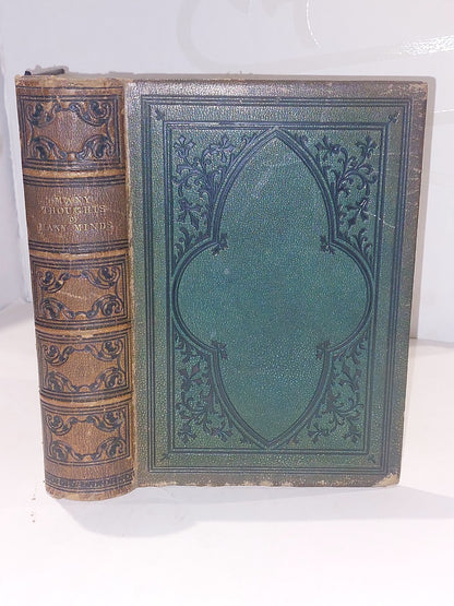 Many Thoughts Of Many Minds By Henry Southgate -  Antique Leather Bound 18740