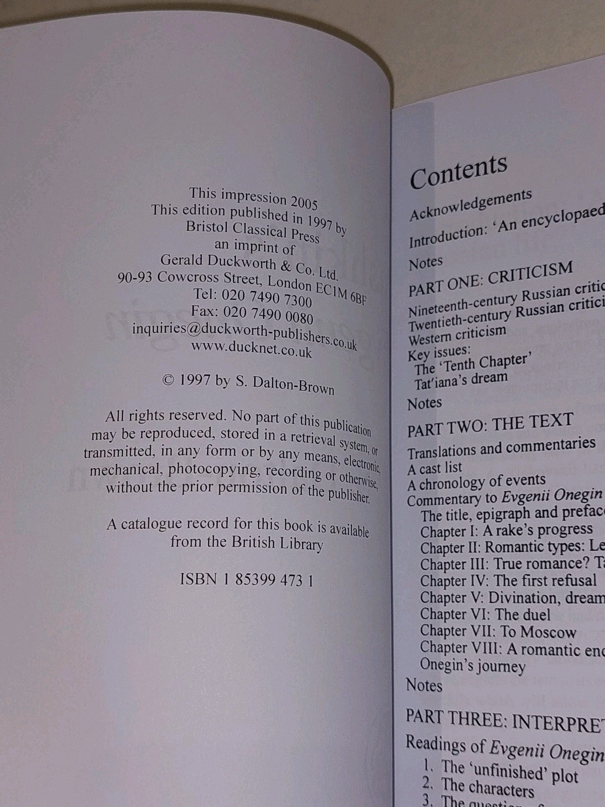 Pushkin's "Eugene Onegin" by Sally Dalton-Brown (2005) Paperback Book2