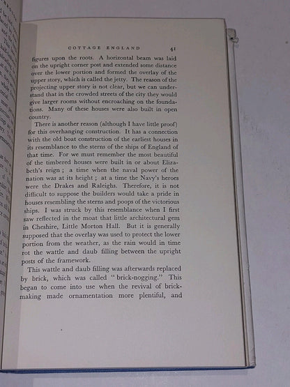 Strolling Through Cottage England By W S Percy (1936) 1st Ed 2nd Imp Hb With Dj6