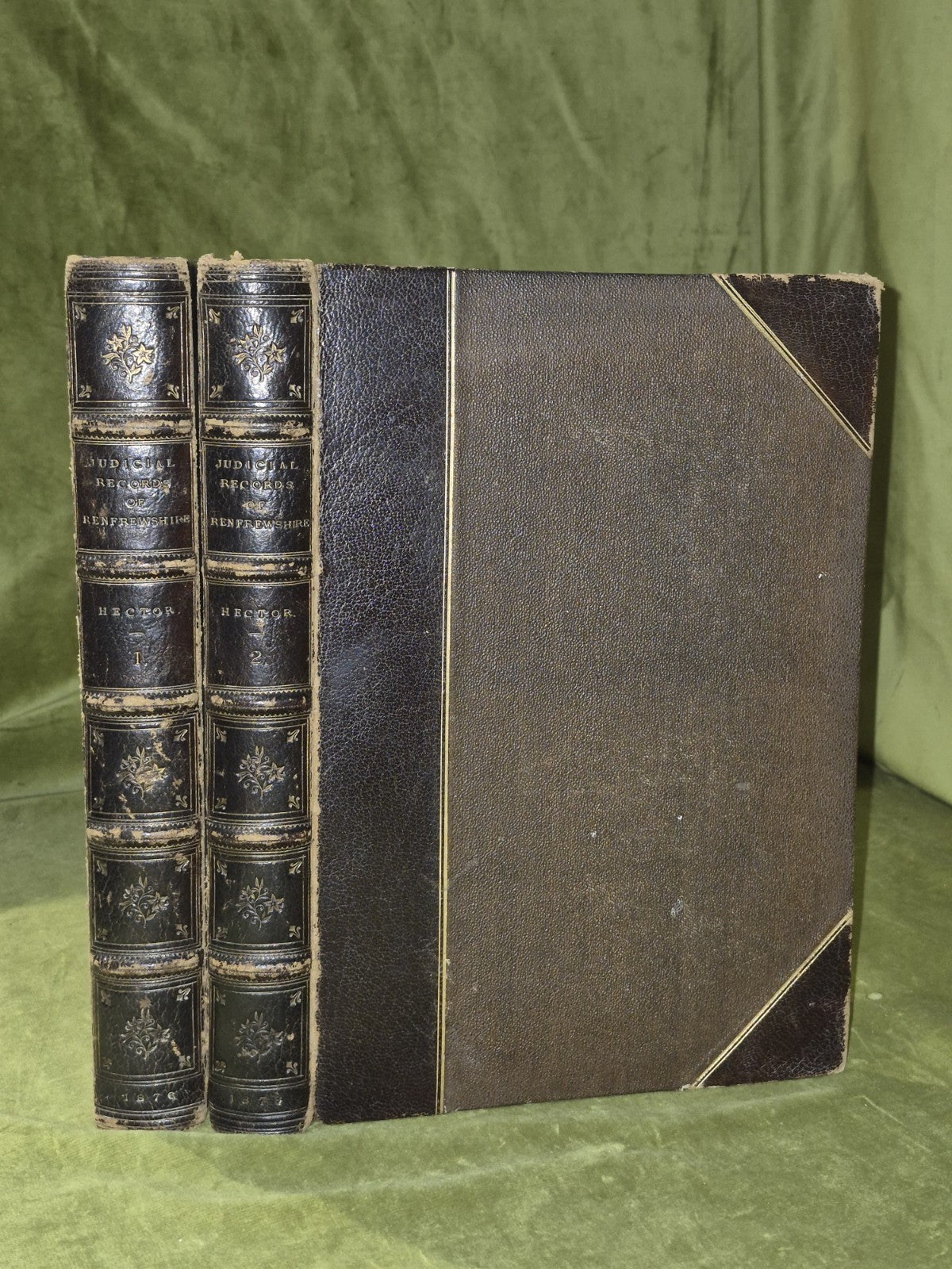 Judicial Records of Renfrewshire 1876/8 William Hector Series 1 + 2 Leather Bind0