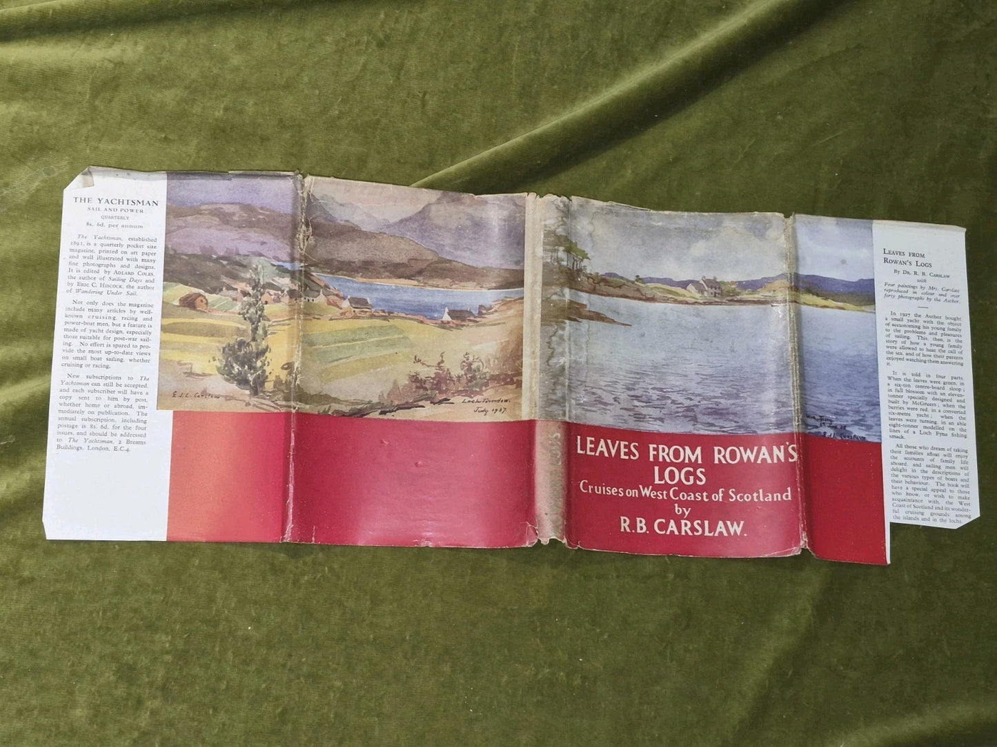 Leaves from Rowan's Logs R B Carslaw Robert Ross & Co Dustjacket3
