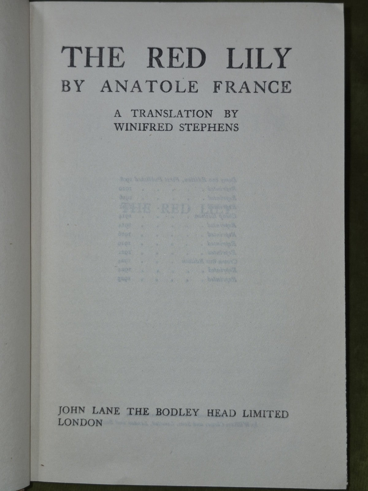 Anatole France Bodley Head Crown 8 Volumes Mixed Editions15